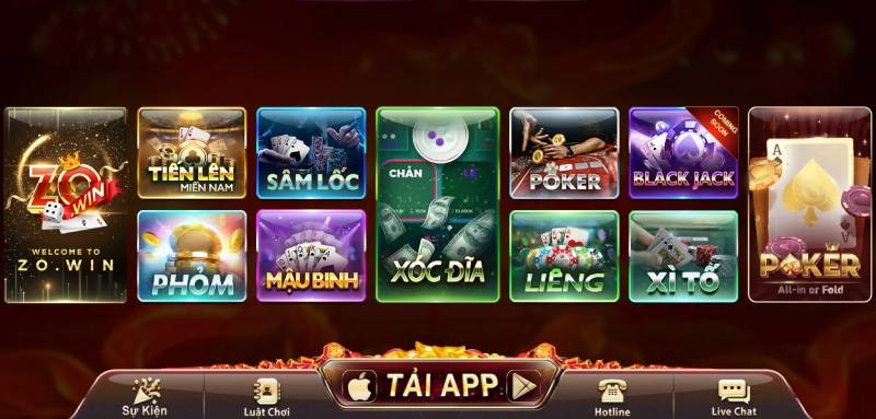 Các thể loại game bài phổ biến tại Sunwin