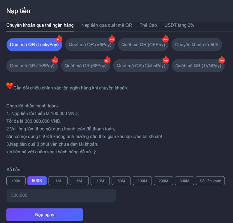 Hệ thống nạp tiền tại EE88 có gì khác biệt?