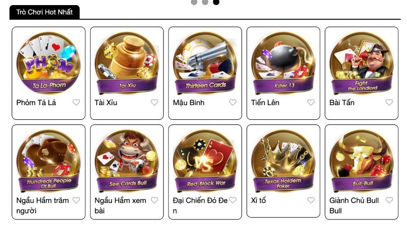 Những game bài đổi thưởng được anh em chọn nhiều tại 789bet